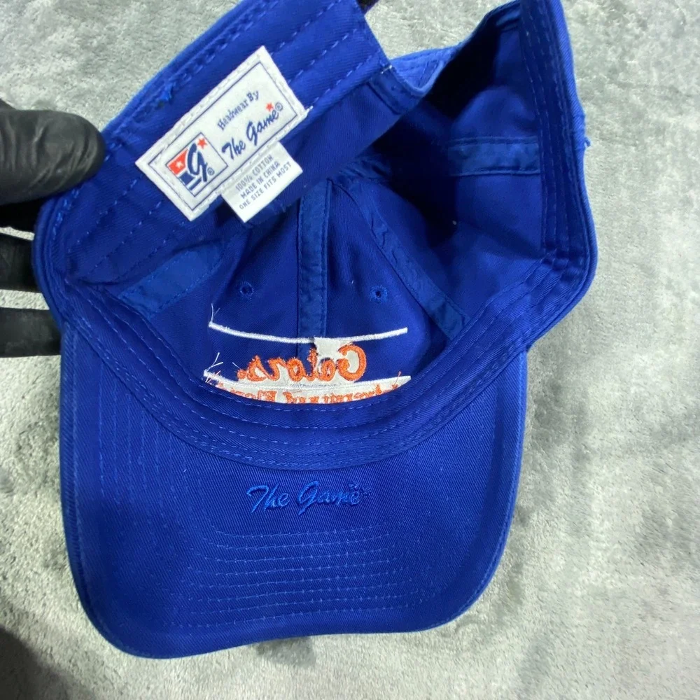 Vintage Florida Gators Snapback Hat College The Game Line Script Blue‎ Cap NCAA